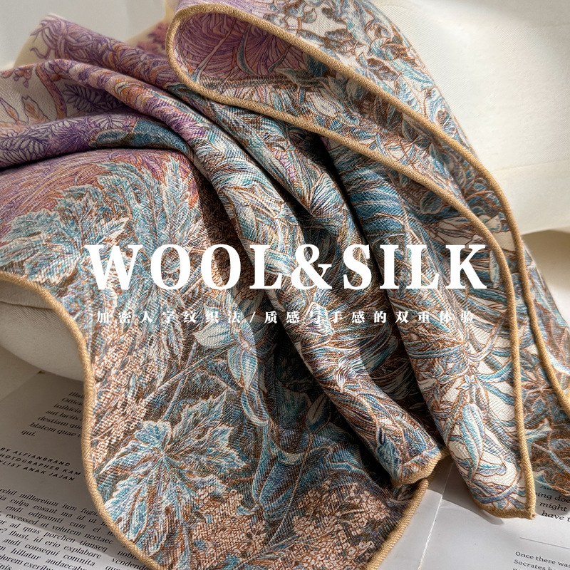Women Accessories Sale - Seiden-Woll-Schals für Damen, Elegante Foulards, Original