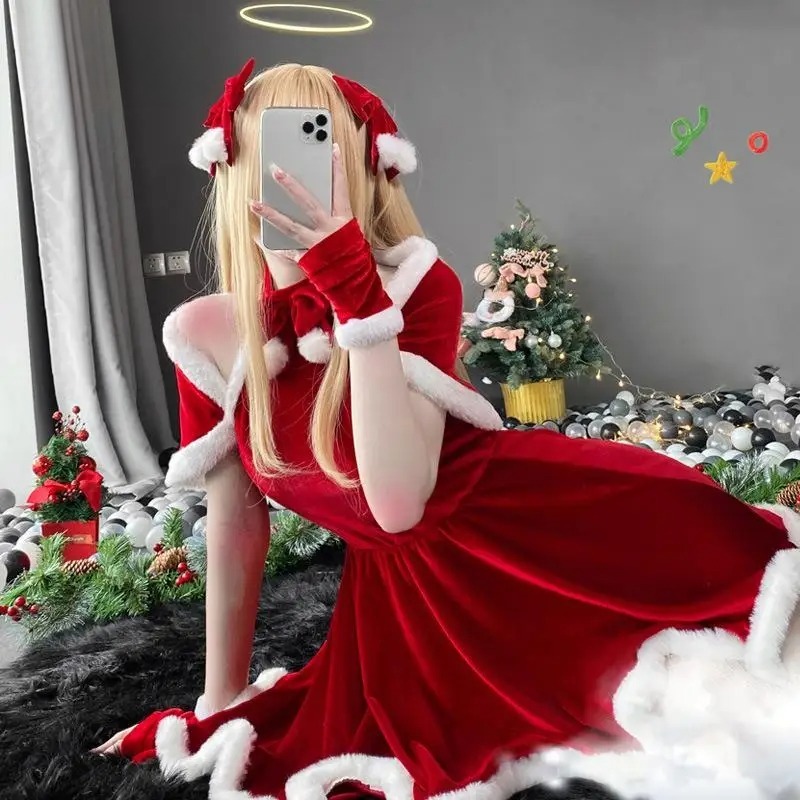 Weihnachts-Cosplay-Kostüm Klei – Women'S Red Accessories Bewertung und Preis