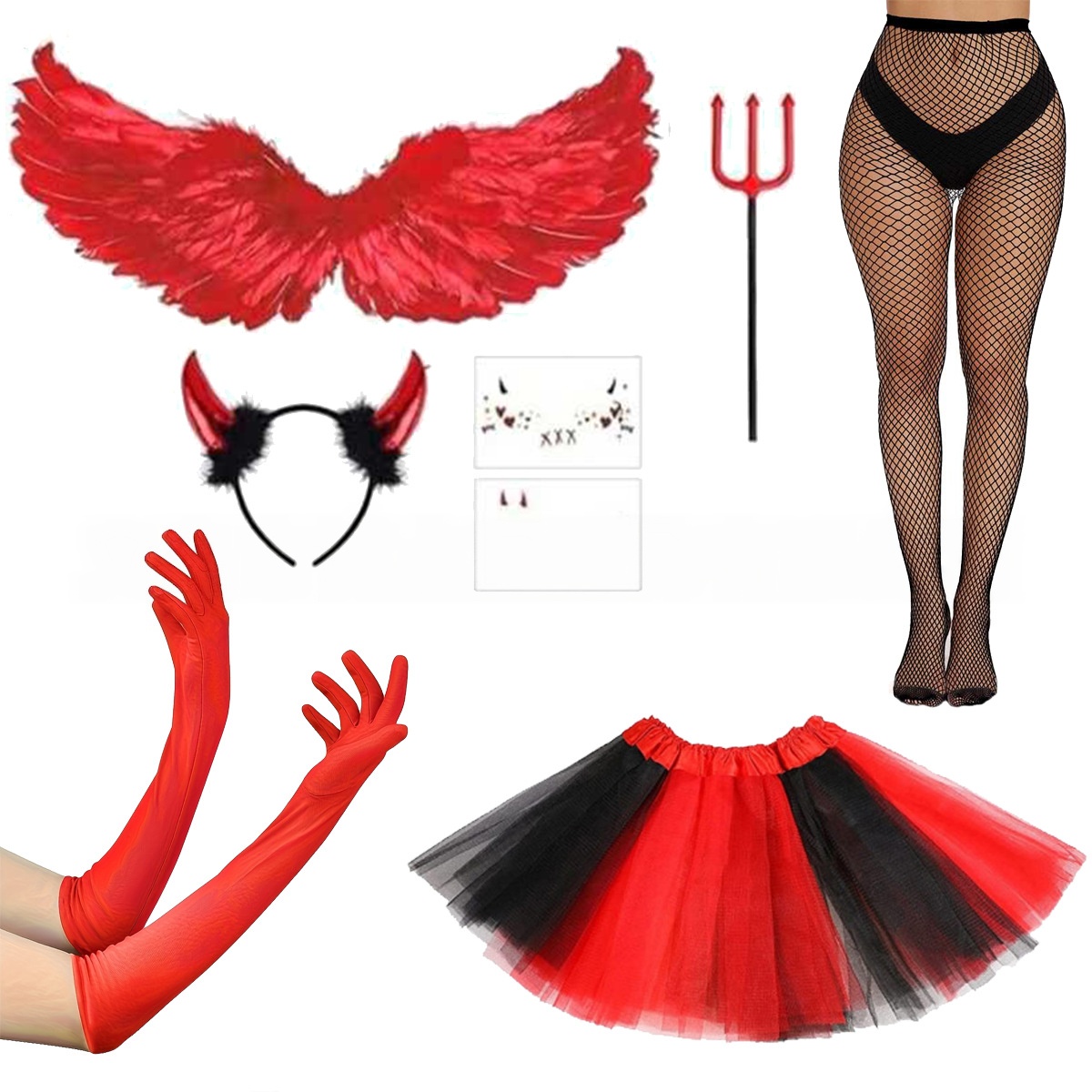 Halloween-Cosplay-Set: Roter T – Women'S Red Accessories Bewertung und Preis