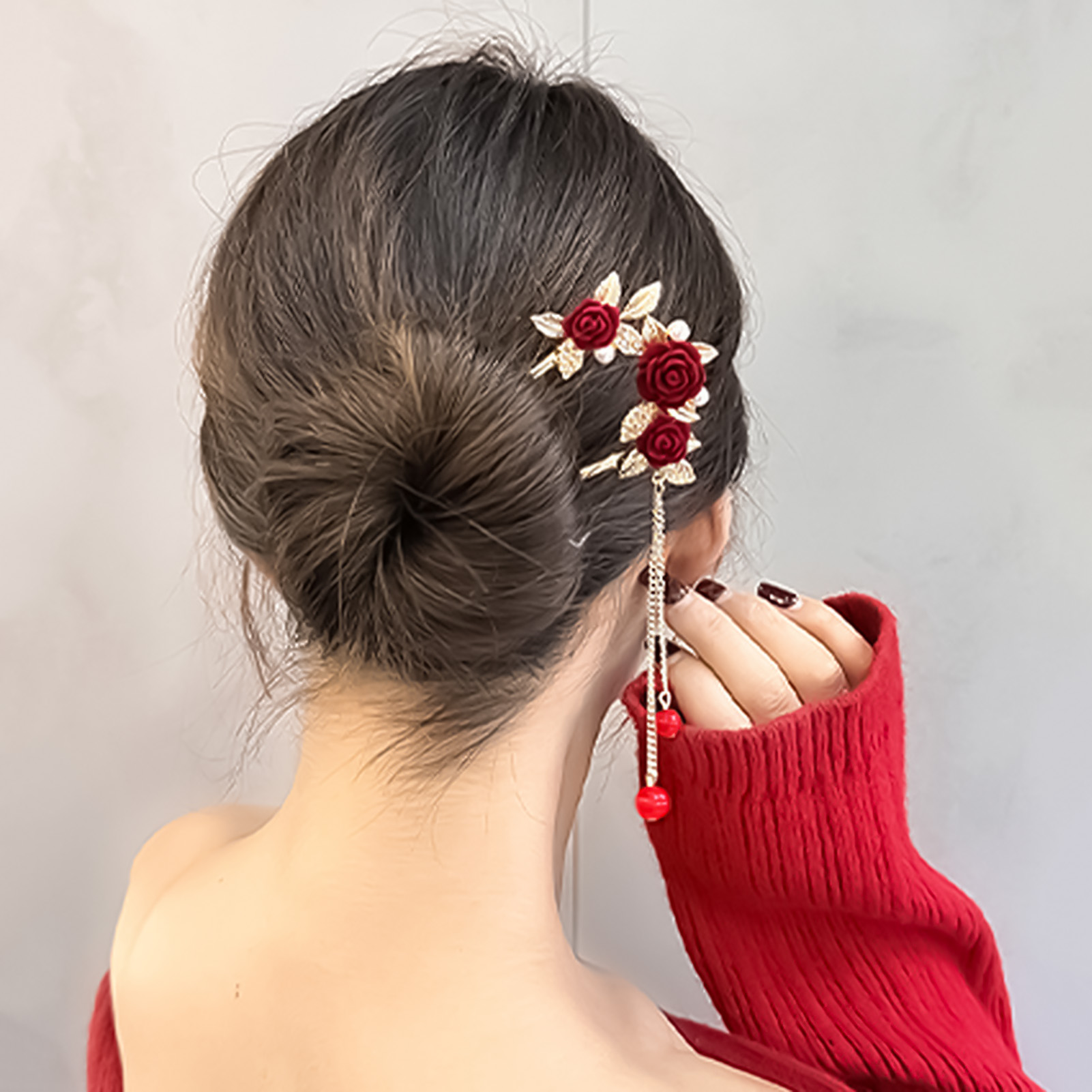 Haarnadel im chinesischen Stil – Women'S Red Accessories Bewertung und Preis