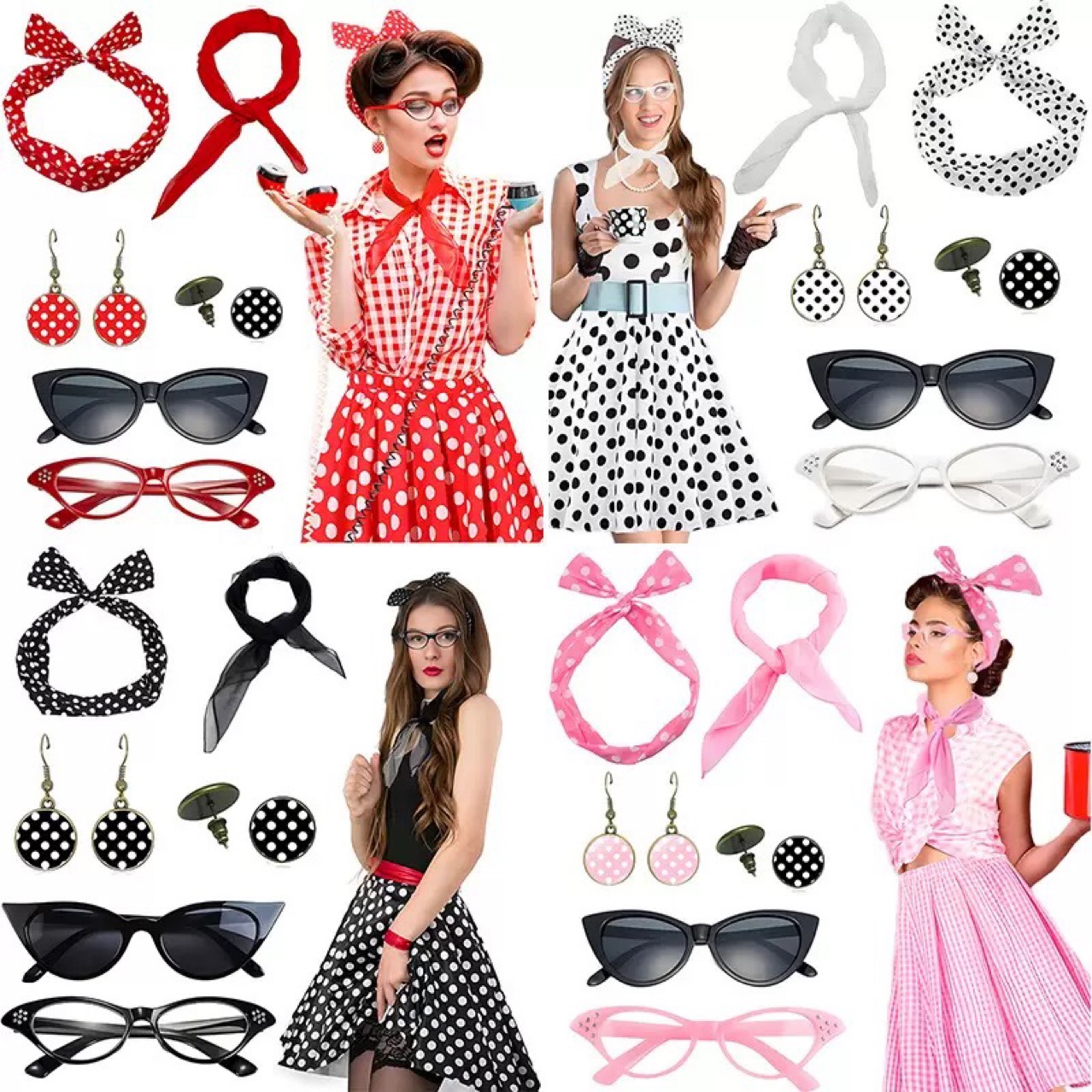 1950er Retro Hippie Party Dame – Women'S Accessories In The 1950S Bewertung und Preis