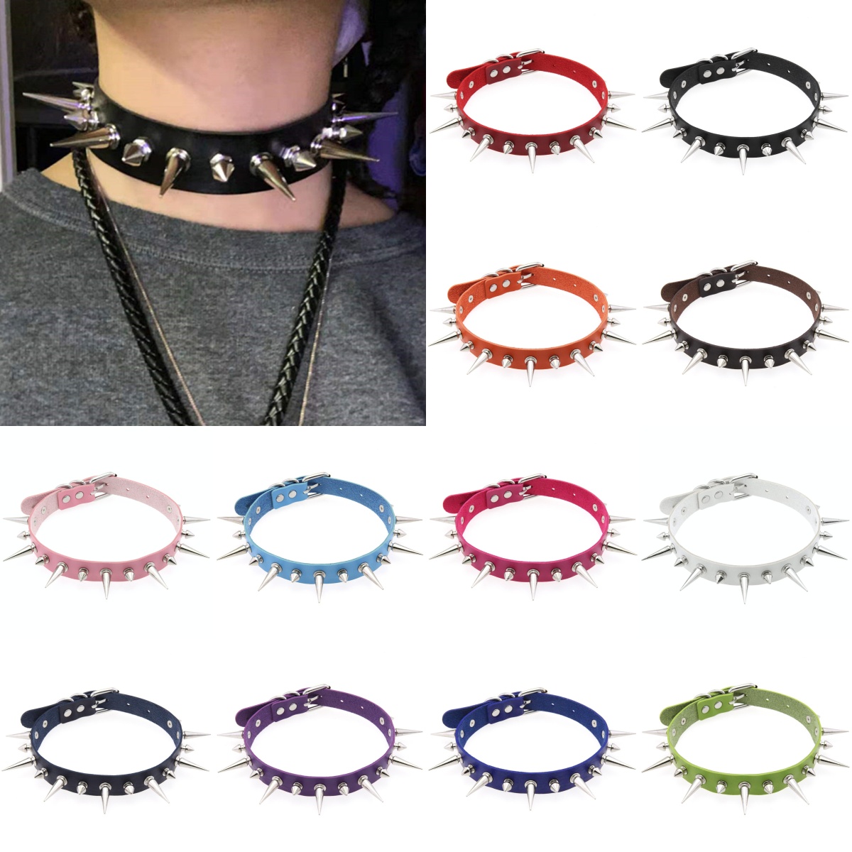 12 Farben Halloween Emo Cospla – Women'S Emo Accessories Bewertung und Preis